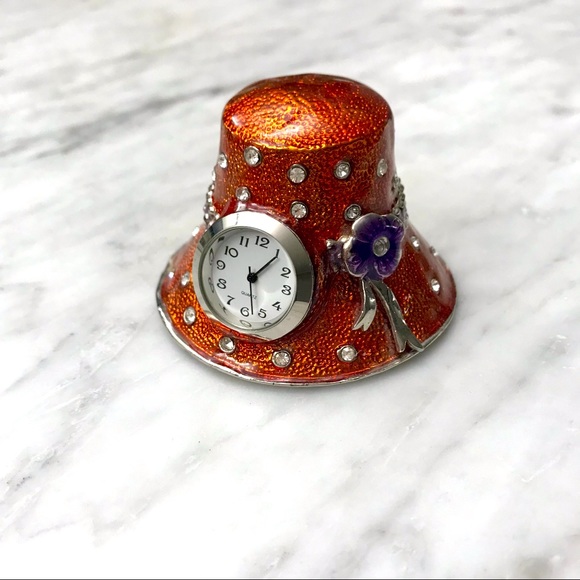 Other | Unique Hat Collectible Mini Fashion Hat Clock | Poshmark